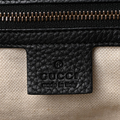 Gucci Calfskin Small GG Marmont Top Handle Bag Black 6 of 9