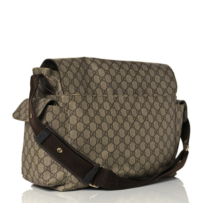 Gucci GG Plus Monogram Messenger Diaper Bag Dark Brown 4 of 23