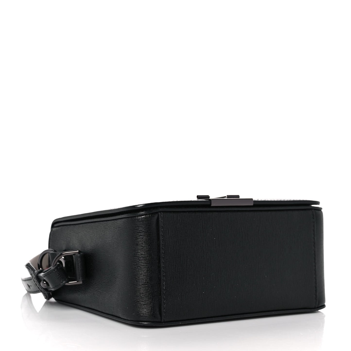 Calfskin Binder Clip Bag Black