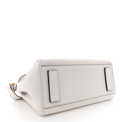 Versace Calfskin Medium La Medusa Top Handle Handbag Optical White 4 of 11