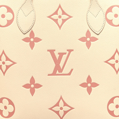 Louis Vuitton Empreinte Monogram Giant Neverfull MM Creme Rose Trianon 9 of 14