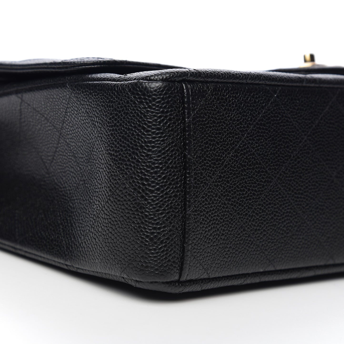 Caviar Quilted Maxi Double Flap Black
