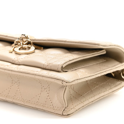 Christian Dior Lambskin Cannage Chain My Dior Daily Chain Pouch Powder Beige 11 of 12
