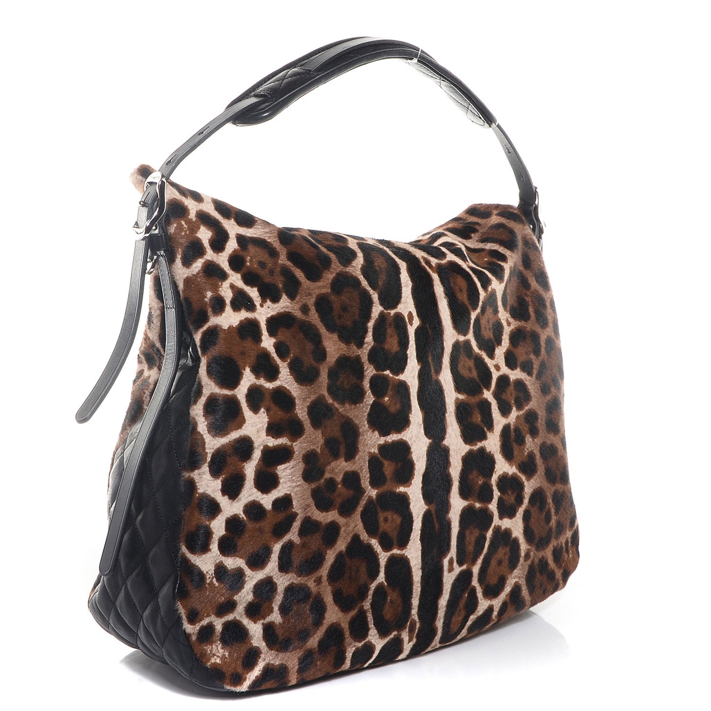 Pony Hair Leopard Large Boho Hobo