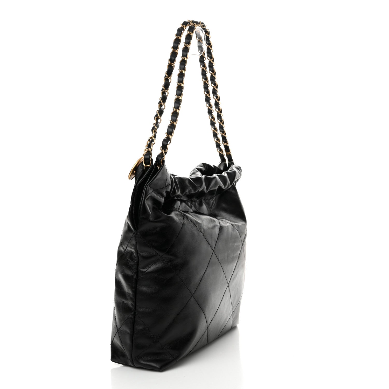 Chanel Shiny Calfskin Quilted Small Chanel 22 Black 4 of 11