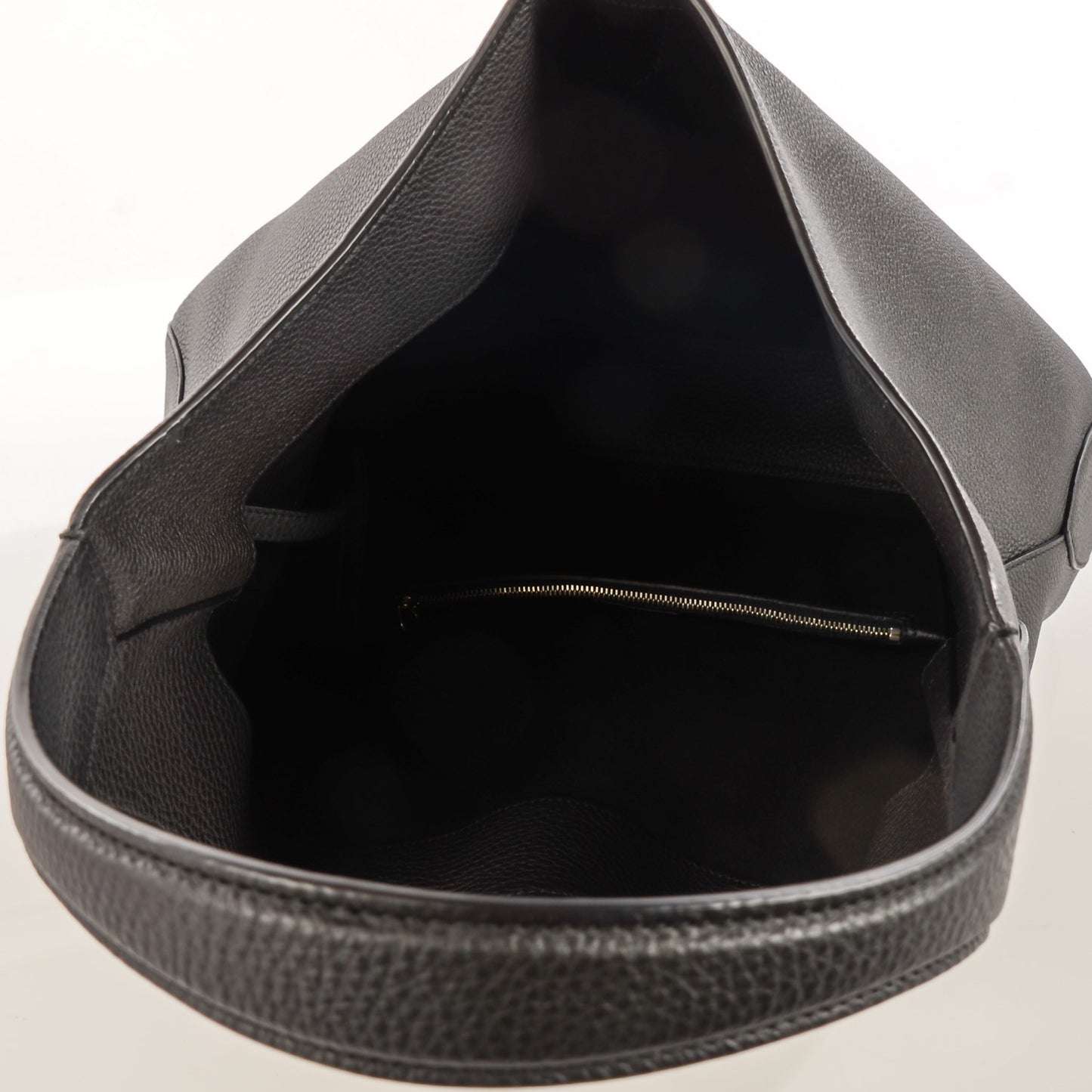Soft Grained Calfskin Large Jackie Hobo Black