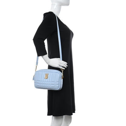 Burberry Lambskin Quilted Mini Lola Camera Bag Pale Blue 2 of 10