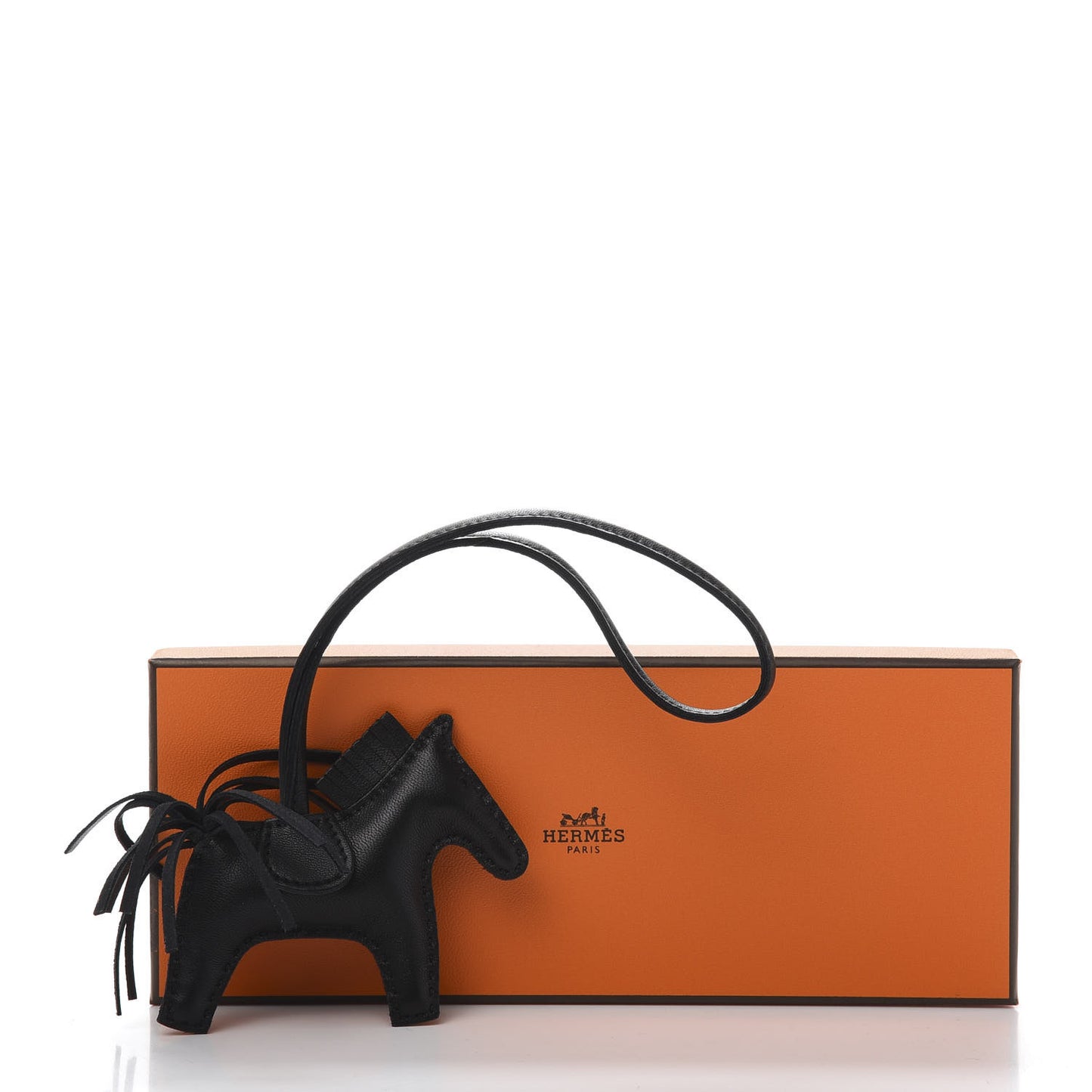 Milo Lambskin Grigri Rodeo Horse Bag Charm PM So Black
