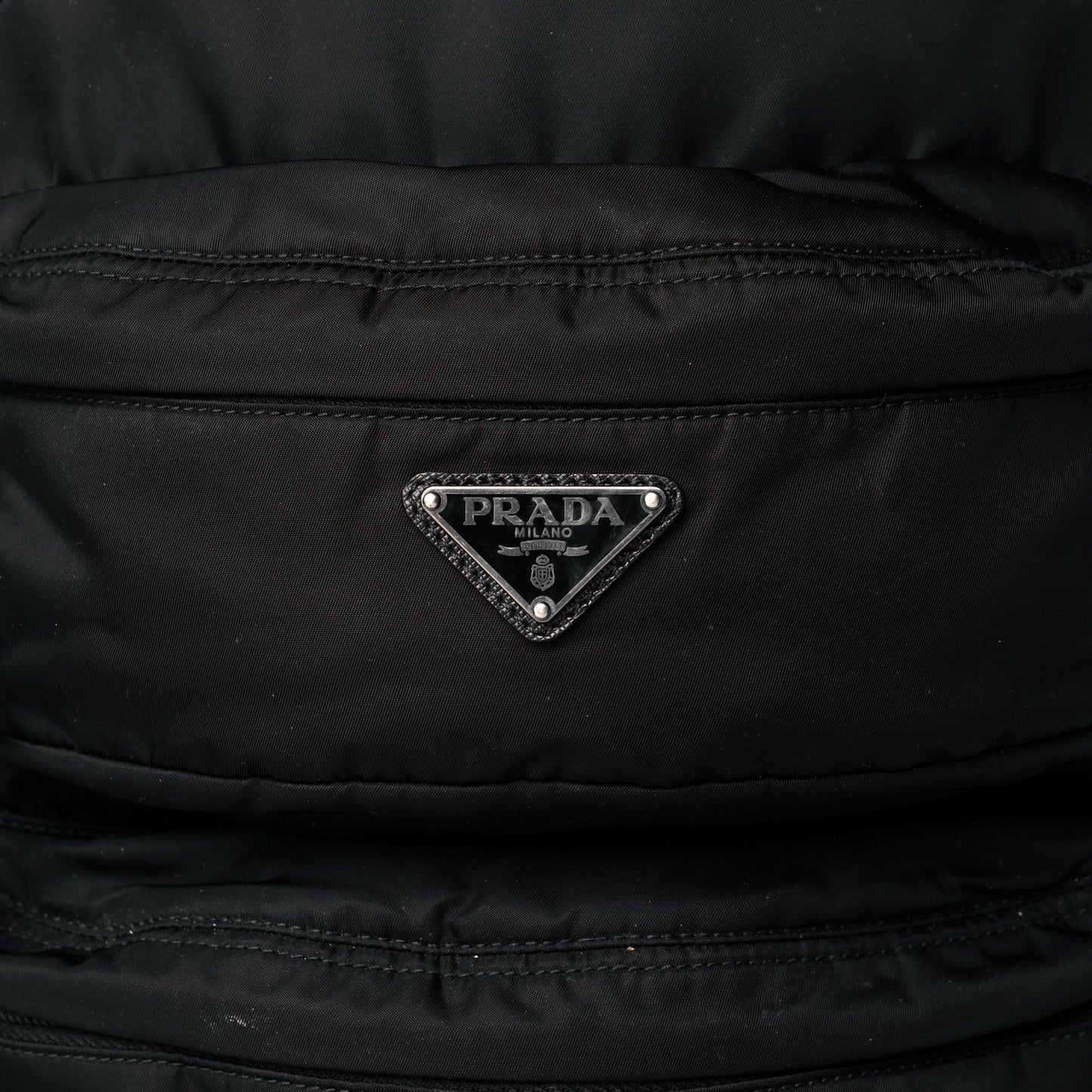 Nylon Saffiano Flame Backpack Black