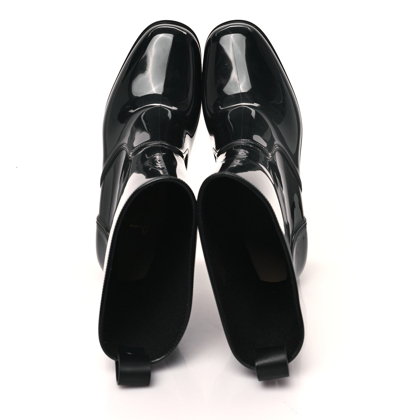 Recycled PVC Calfskin Loubirain 70 Boots 37 Black