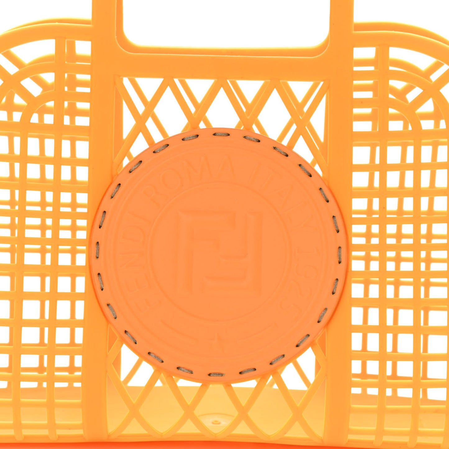 Recycled Plastic Vitello Liberty Matte Small Fendi Basket Clementine