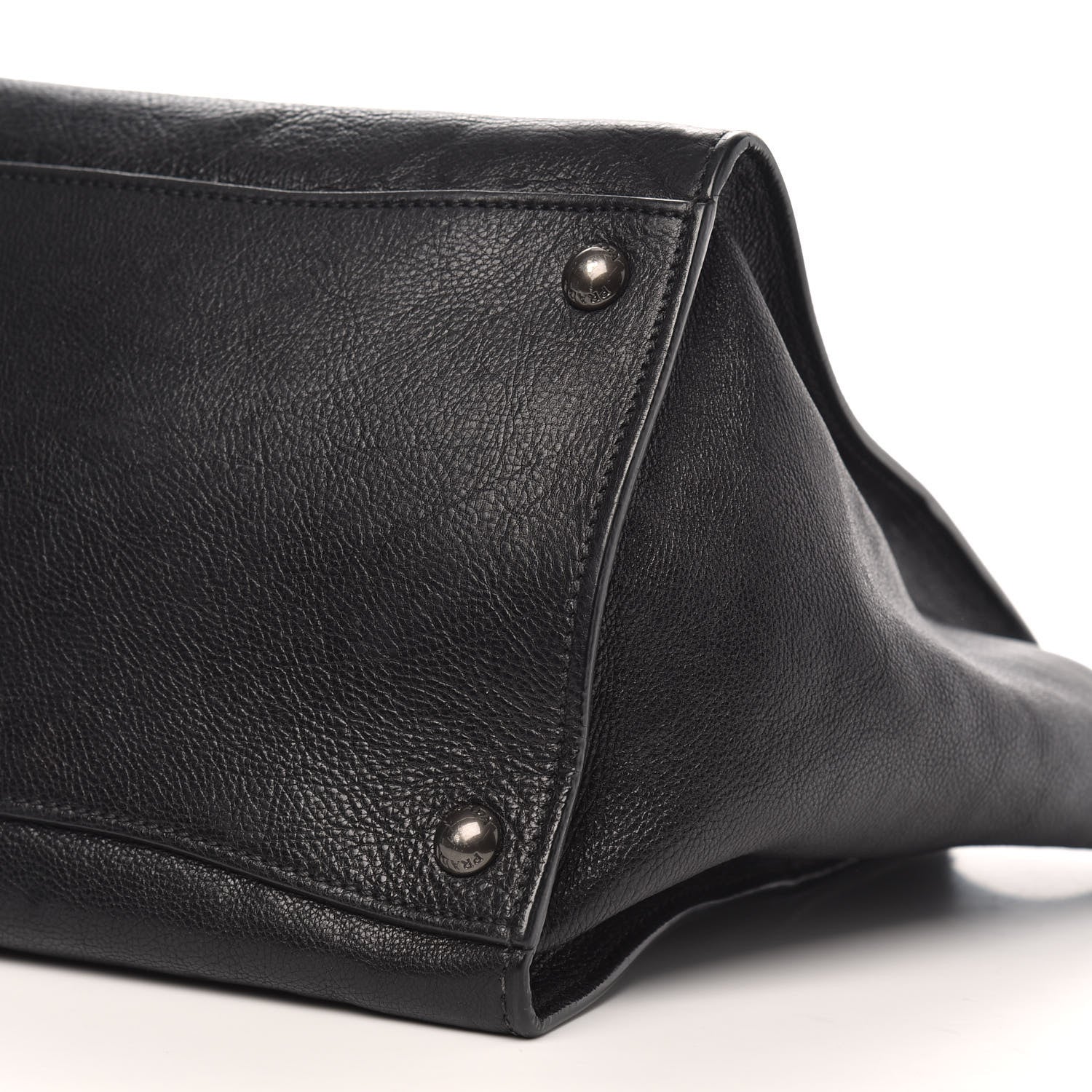 Prada Glace Calf Twin Pocket Tote Black 9 of 11