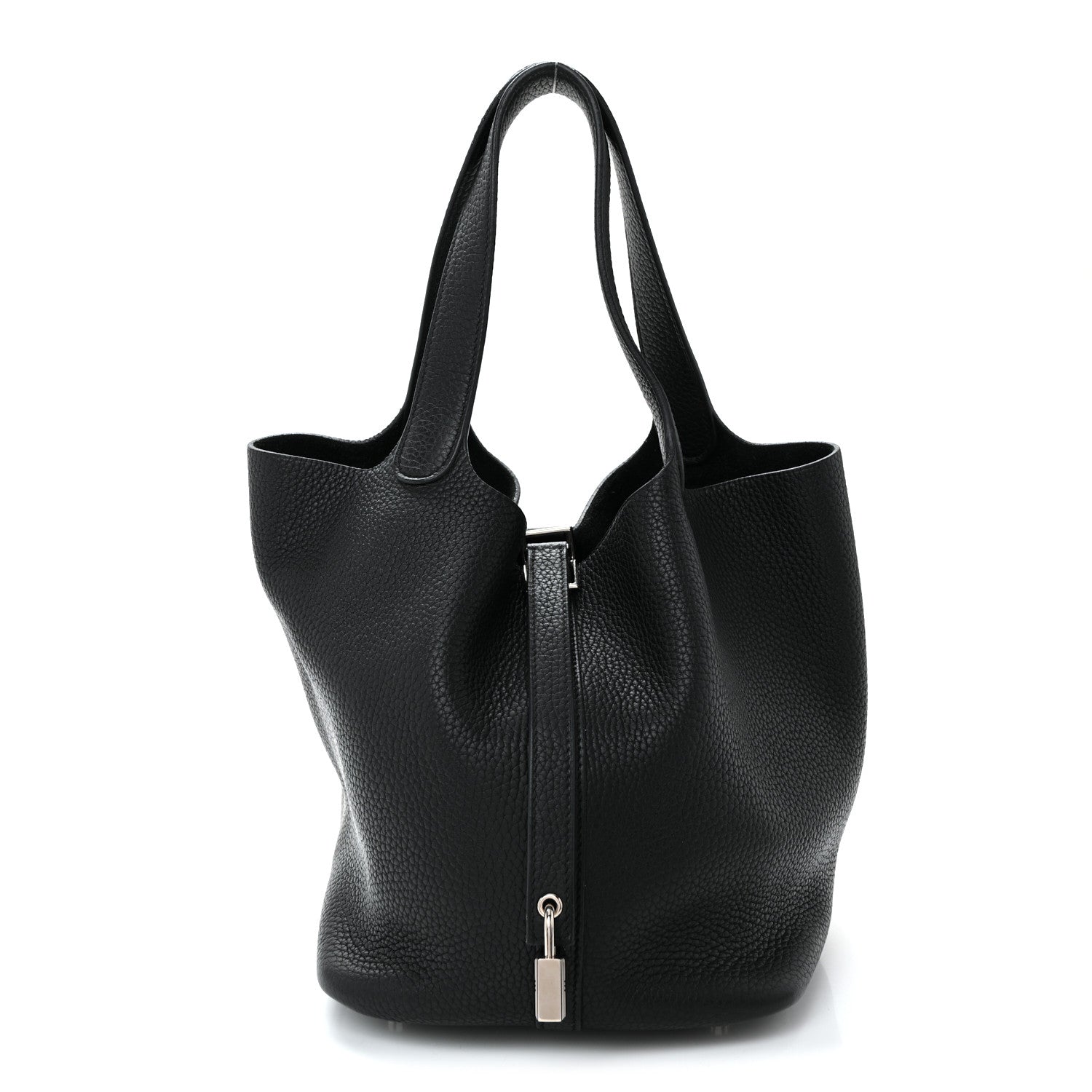 Hermes Taurillon Clemence Picotin Lock 22 MM Black 1 of 10