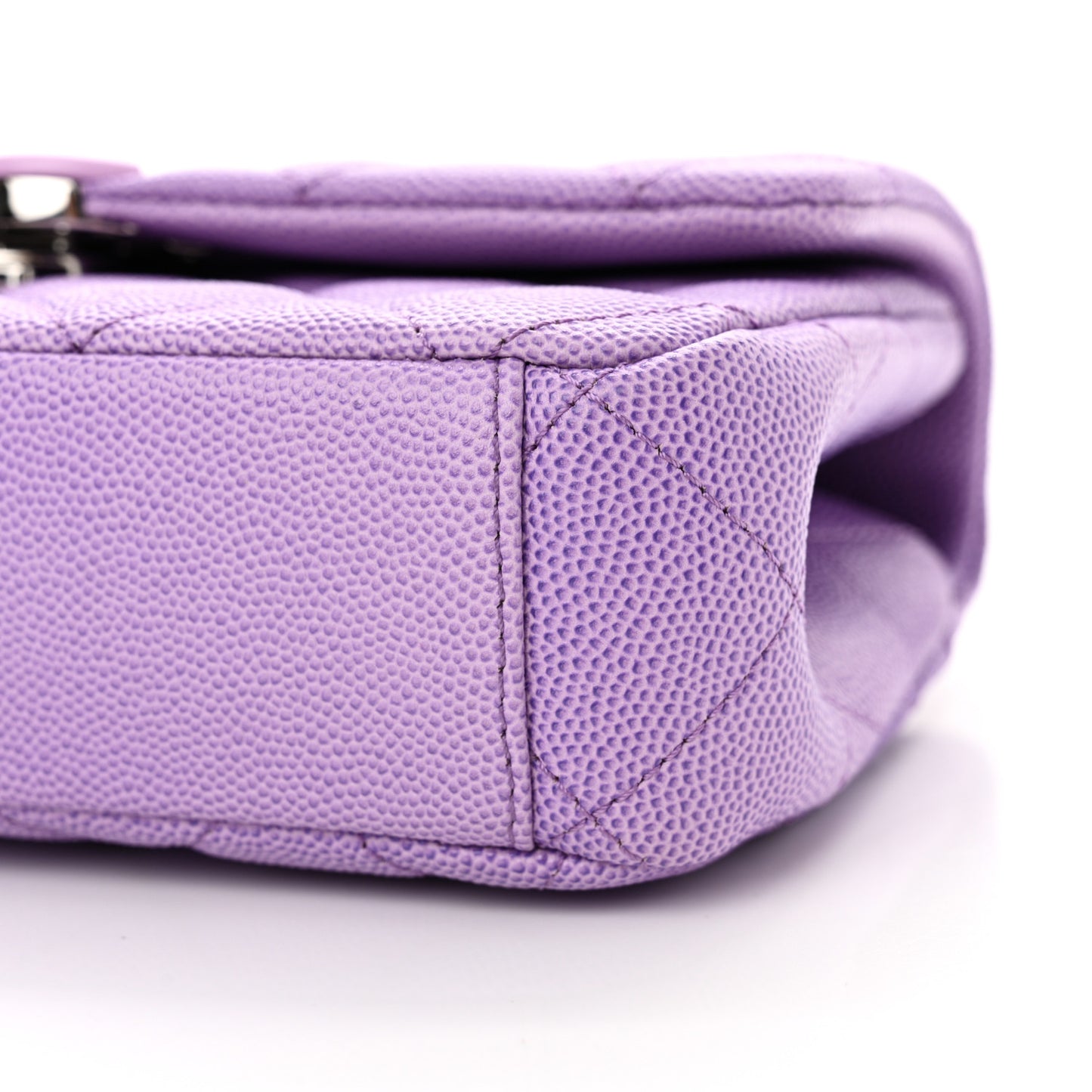 Shaded Caviar Quilted My Everything Small Flap Purple Light Purple