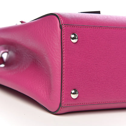Fendi Vitello Elite Petite 2Jours Tote Magenta 8 of 12