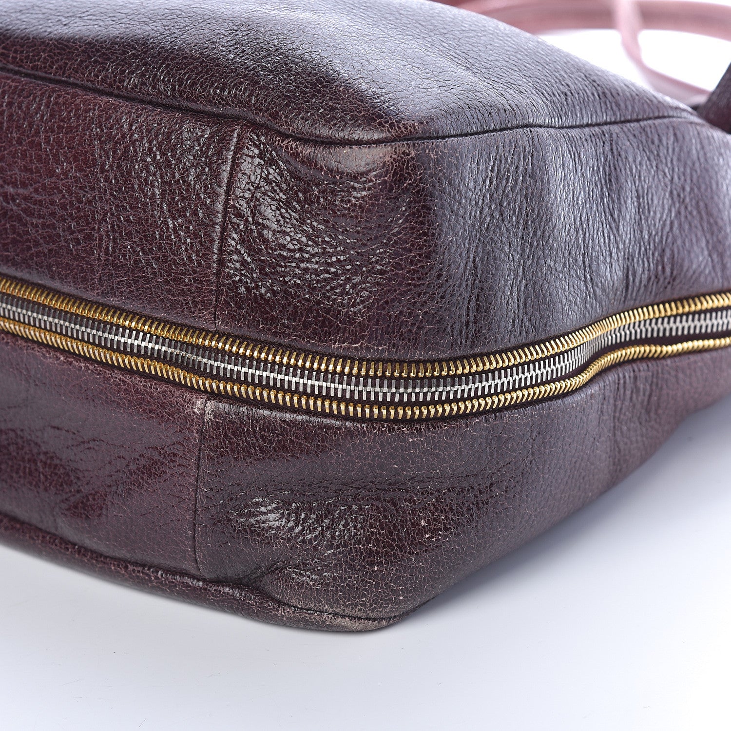 Prada Cervo Lux Ombre Zippered Tote Lampone 8 of 9