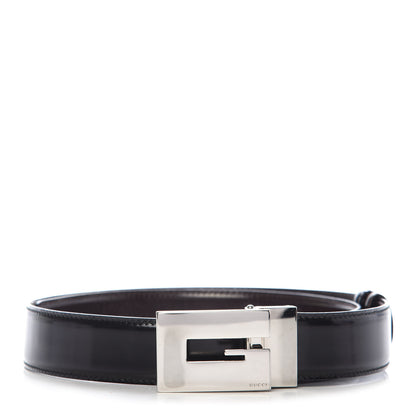 Gucci Calfskin Square G Buckle Belt 85 34 Black 1 of 4