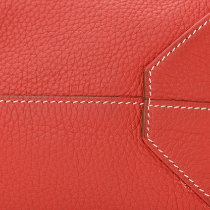 Hermes Taurillon Clemence Double Sens Reversible Tote 36 Sanguine Rose Jaipur 20 of 21