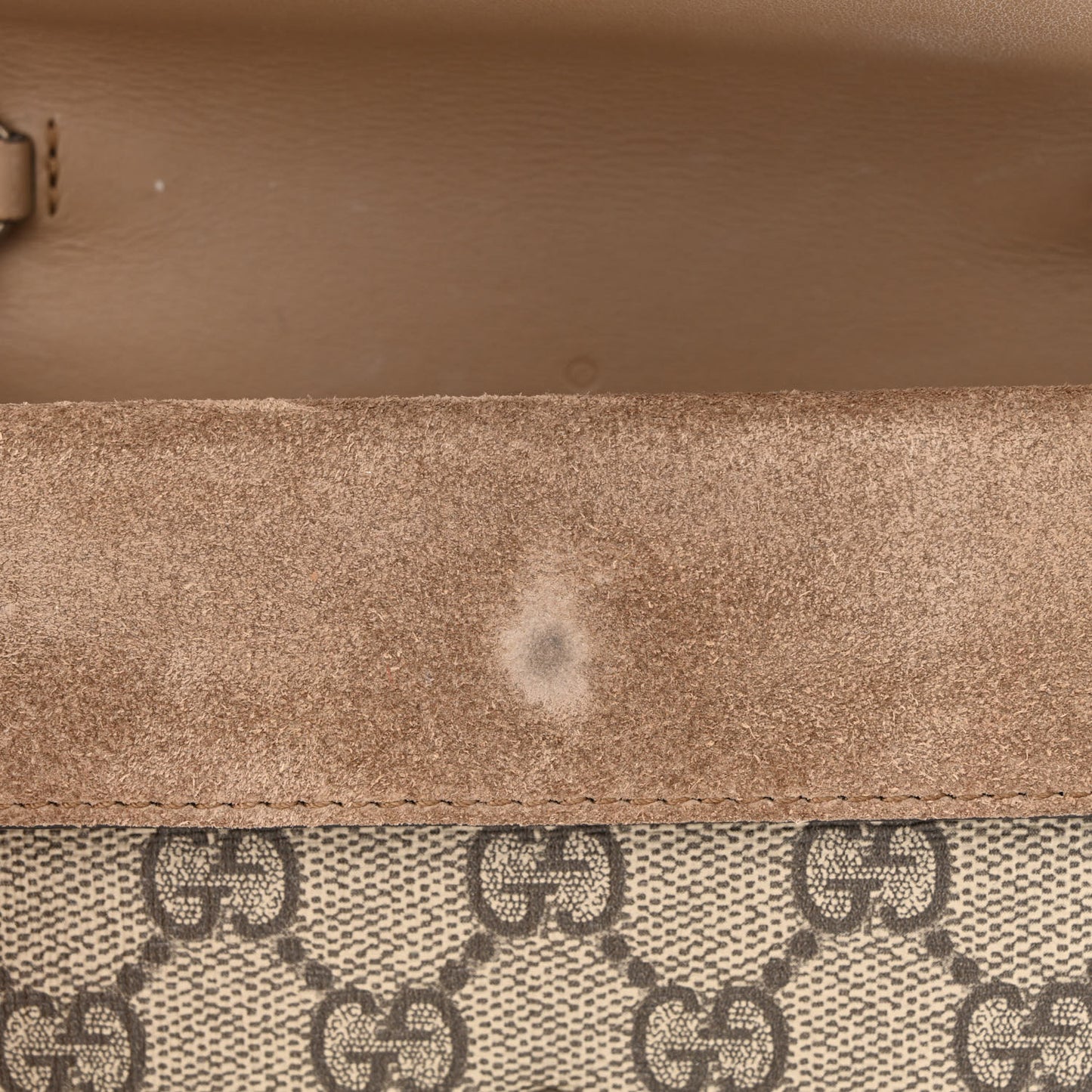 GG Supreme Monogram Super Mini Dionysus Shoulder Bag Taupe