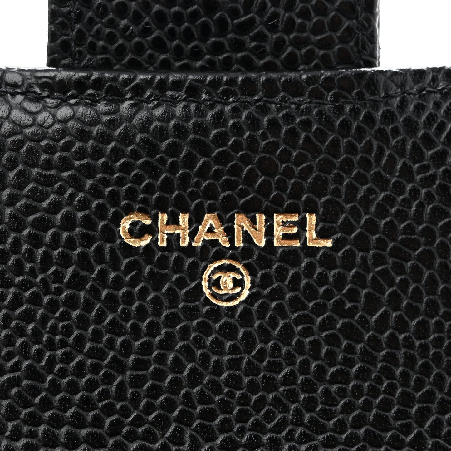 Caviar Quilted Large Gusset Flap Wallet Black