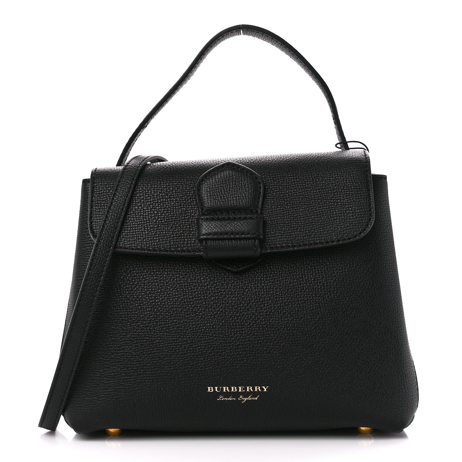 Burberry Derby Calfskin House Check Small Camberley Black 1 of 11