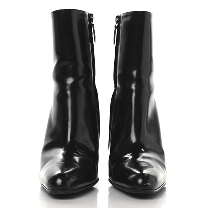 Balenciaga Patinated Calfskin Round Toe 110 Booties 38 Black 2 of 11