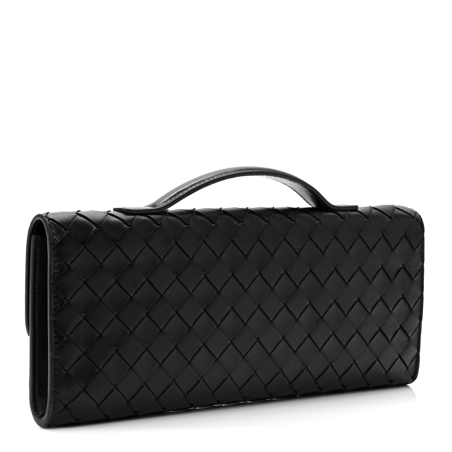 Bottega Veneta Nappa Intrecciato Long Andiamo Top Handle Clutch Black 4 of 6