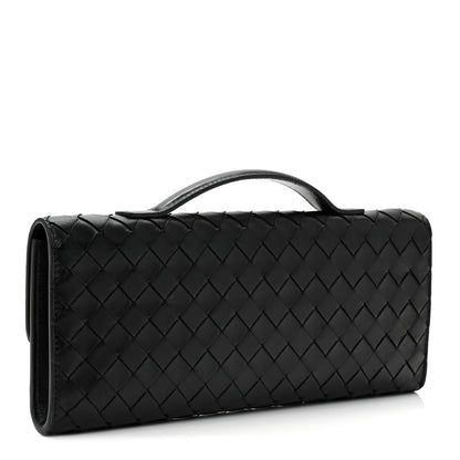 Bottega Veneta Nappa Intrecciato Long Andiamo Top Handle Clutch Black 4 of 6