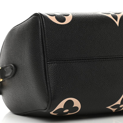 Louis Vuitton Empreinte Monogram Giant Speedy Bandouliere 25 Black Beige 4 of 10