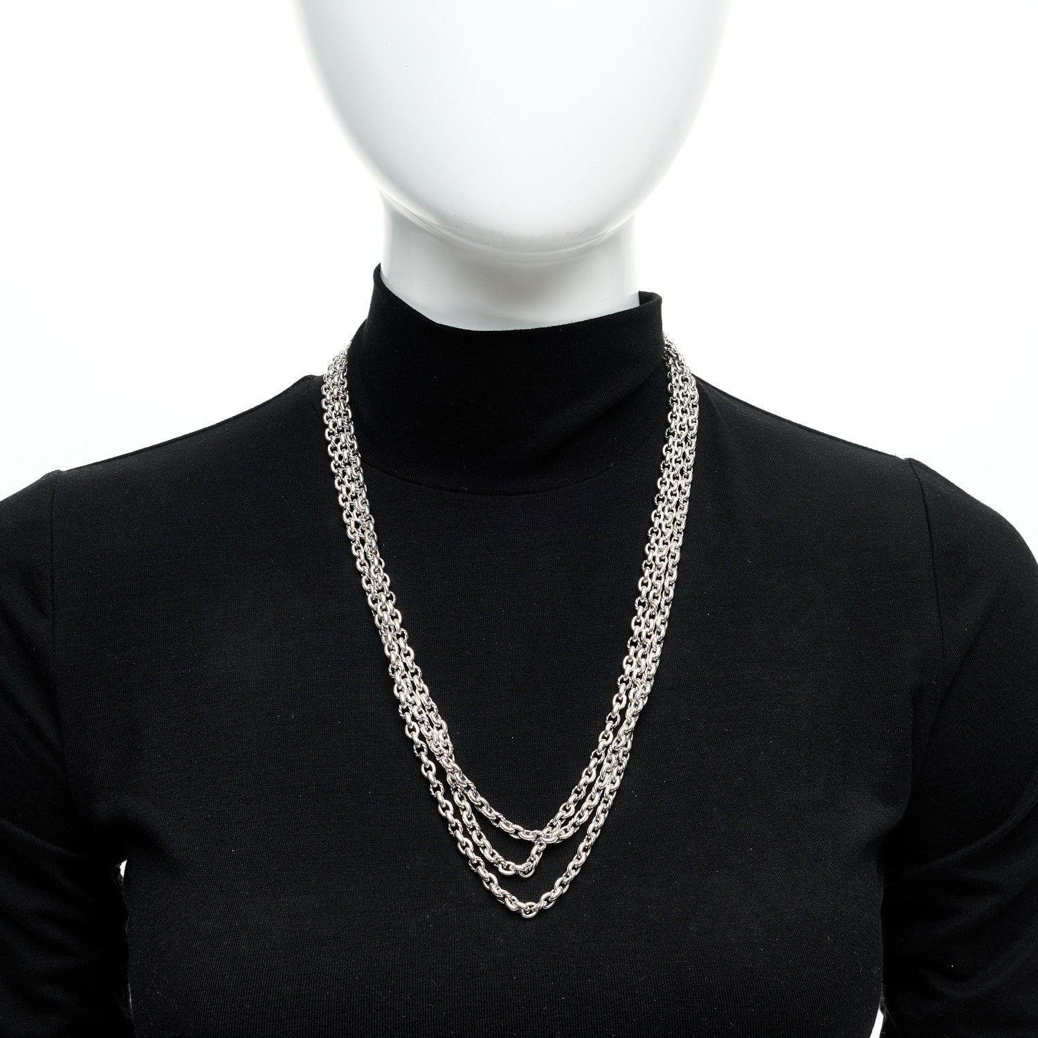 David Yurman Sterling Silver Cable Link Chain Necklace 72" 2 of 4