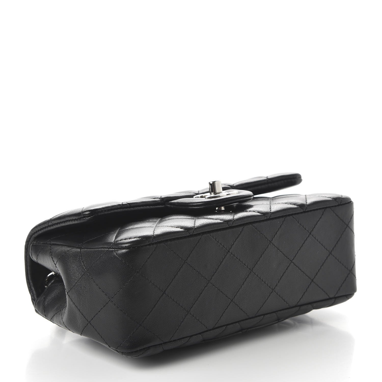 Chanel Lambskin Quilted Mini Rectangular Flap Black 4 of 11
