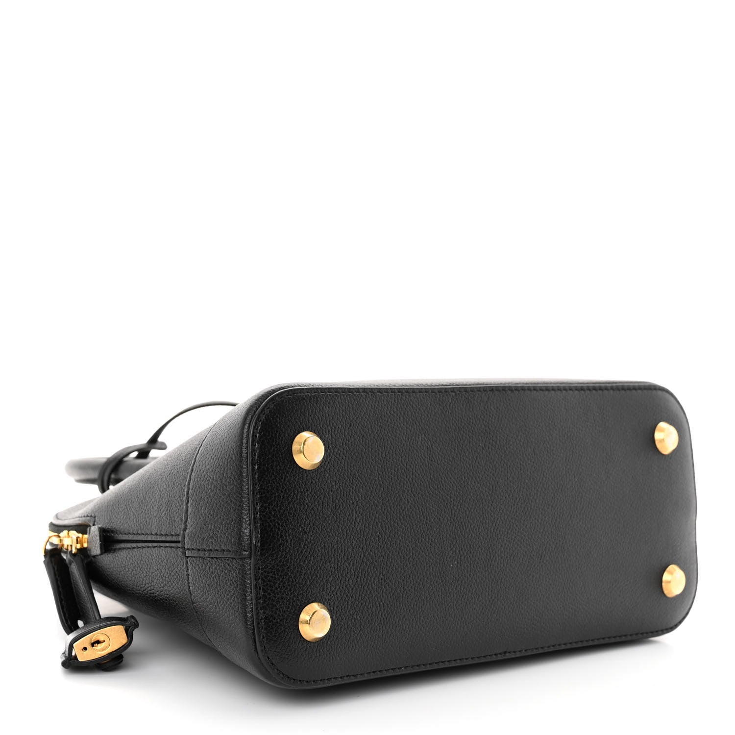 Balenciaga Grained Calfskin Logo S Ville Top Handle Bag Black White 4 of 9