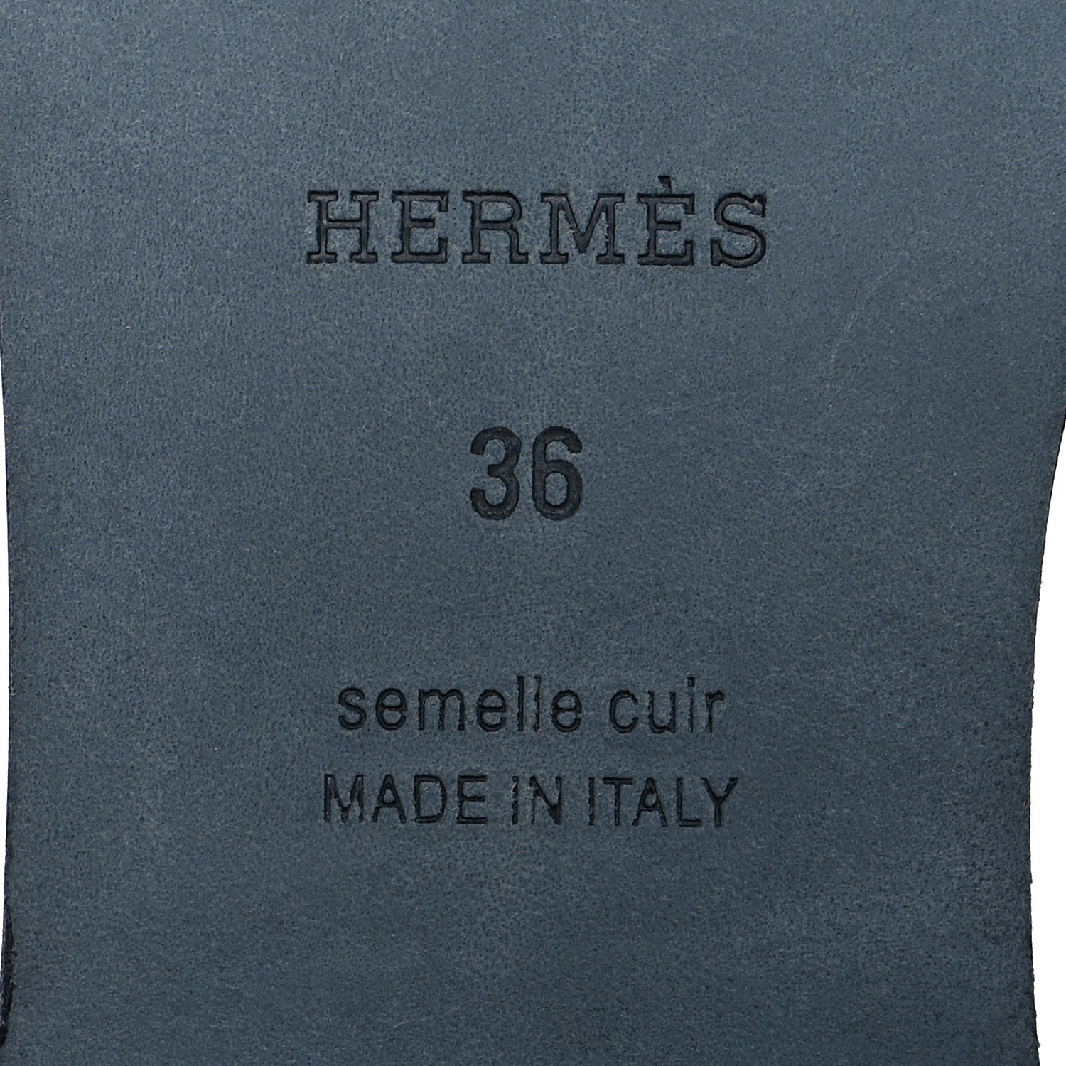 Hermes Box Calfskin Oran Sandals 36 Black 8 of 8