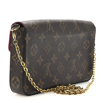 Louis Vuitton Monogram Pochette Felicie Chain Wallet Fuchsia 4 of 11