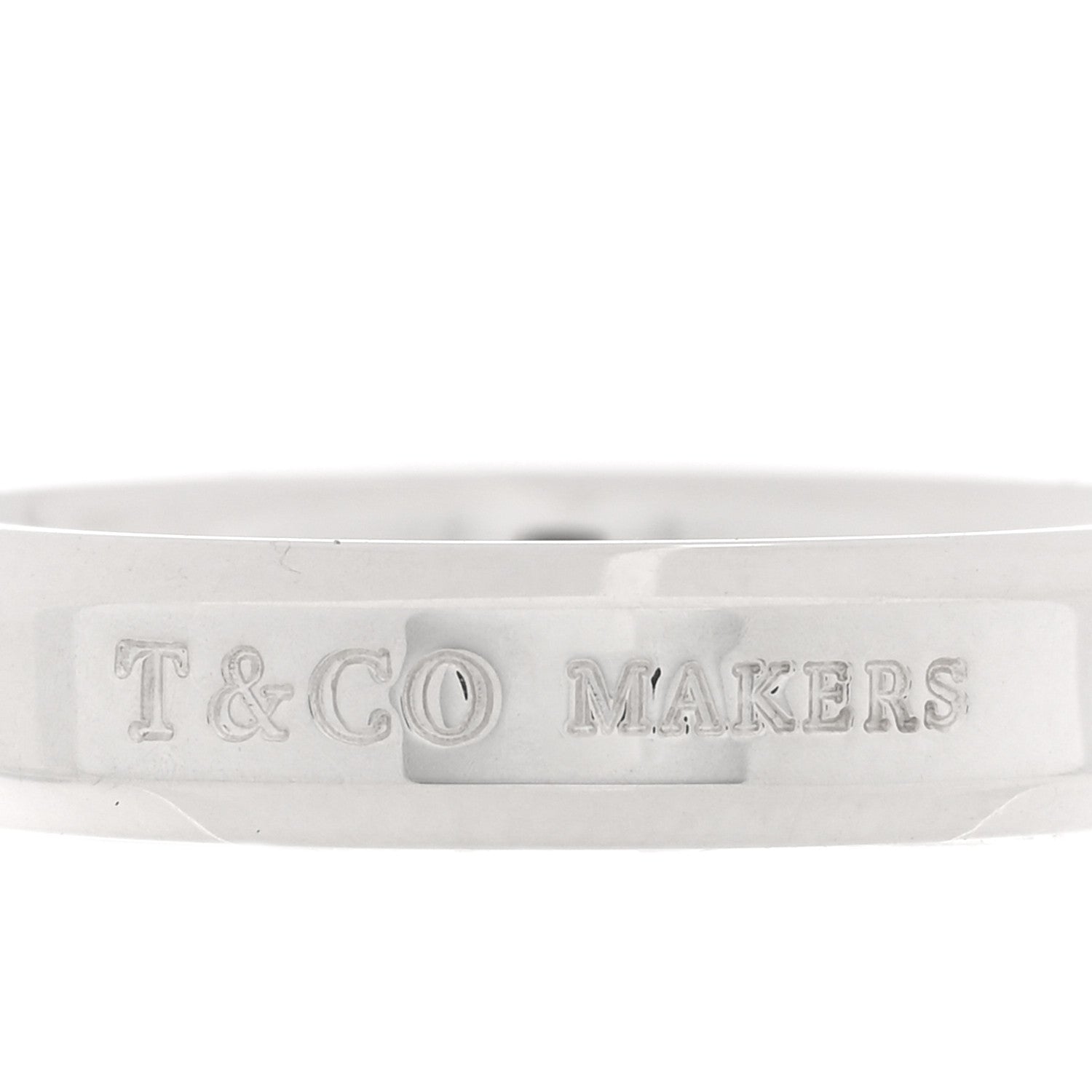 Tiffany Sterling Silver Makers Narrow Slice Ring 52 6 5 of 6