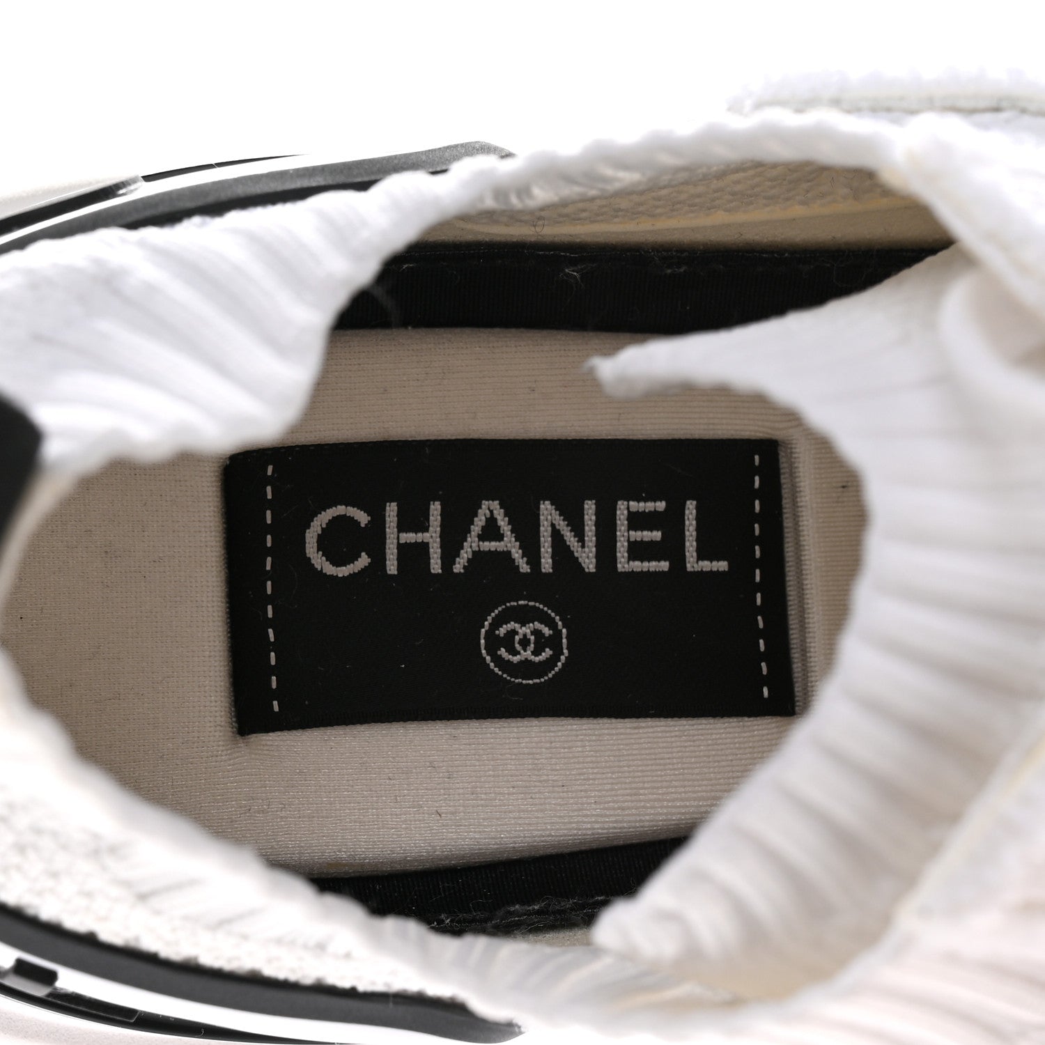 Chanel Fabric Logo Sneakers 39 White 7 of 16