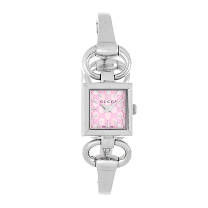 Gucci Stainless Steel Pink Mother of Pearl 19mm Tornabuoni Quartz Watch 1 of 4