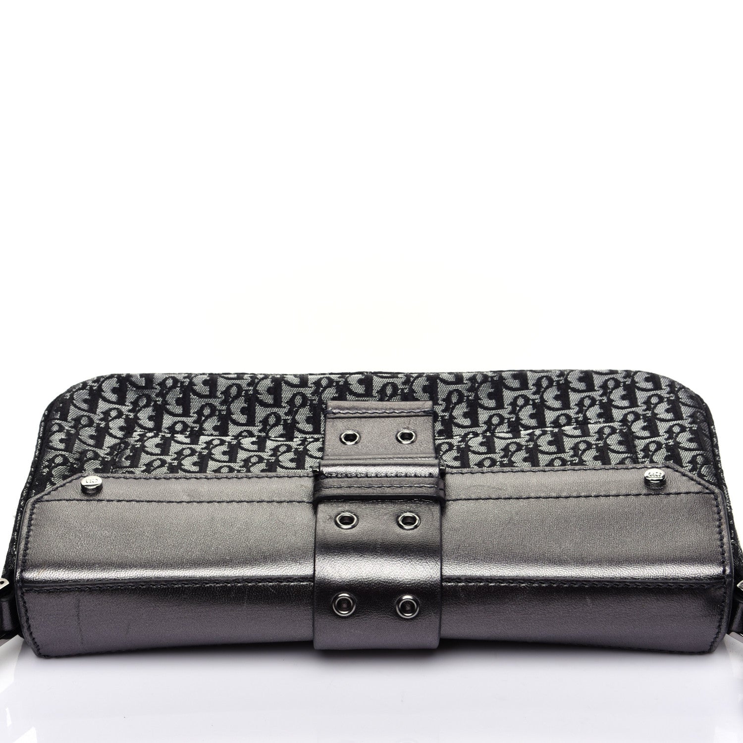 Christian Dior Metallic Monogram Street Chic Shoulder Bag Black 9 of 13