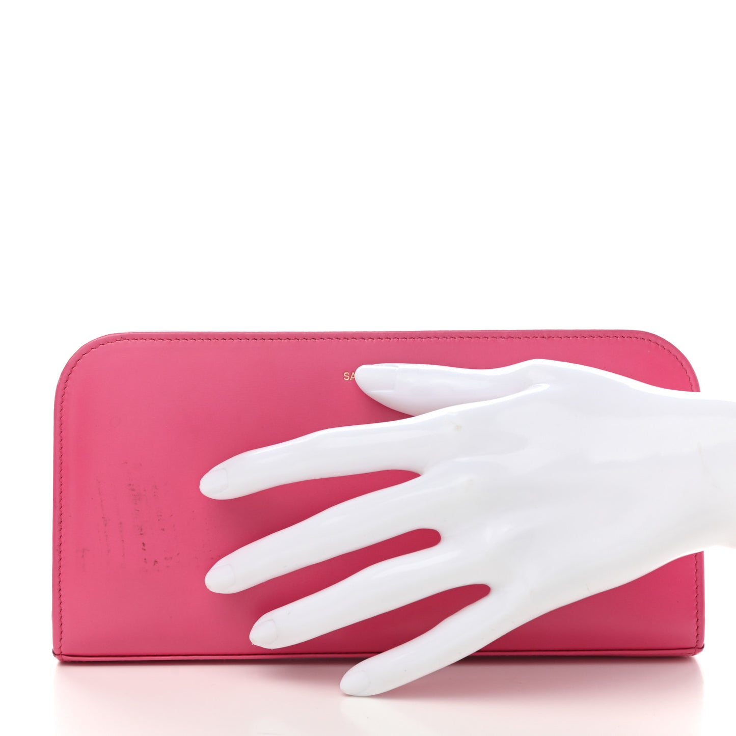 Calfskin Classic Zip Around Continental Wallet Fuchsia