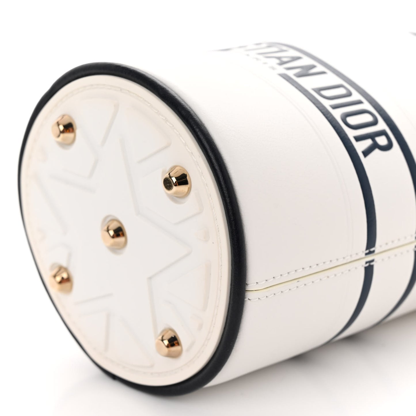 Calfskin Small Dior Vibe Bucket White Blue