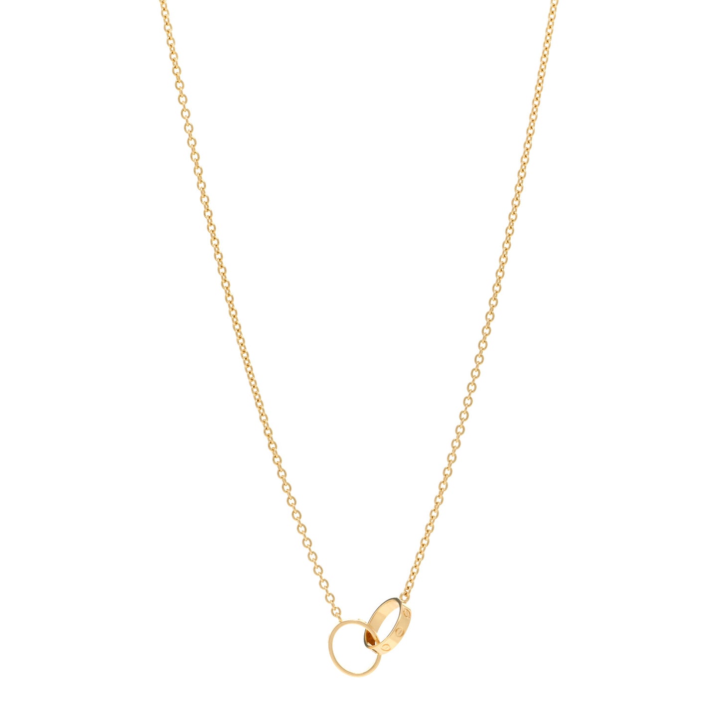 18K Yellow Gold Interlocking LOVE Necklace