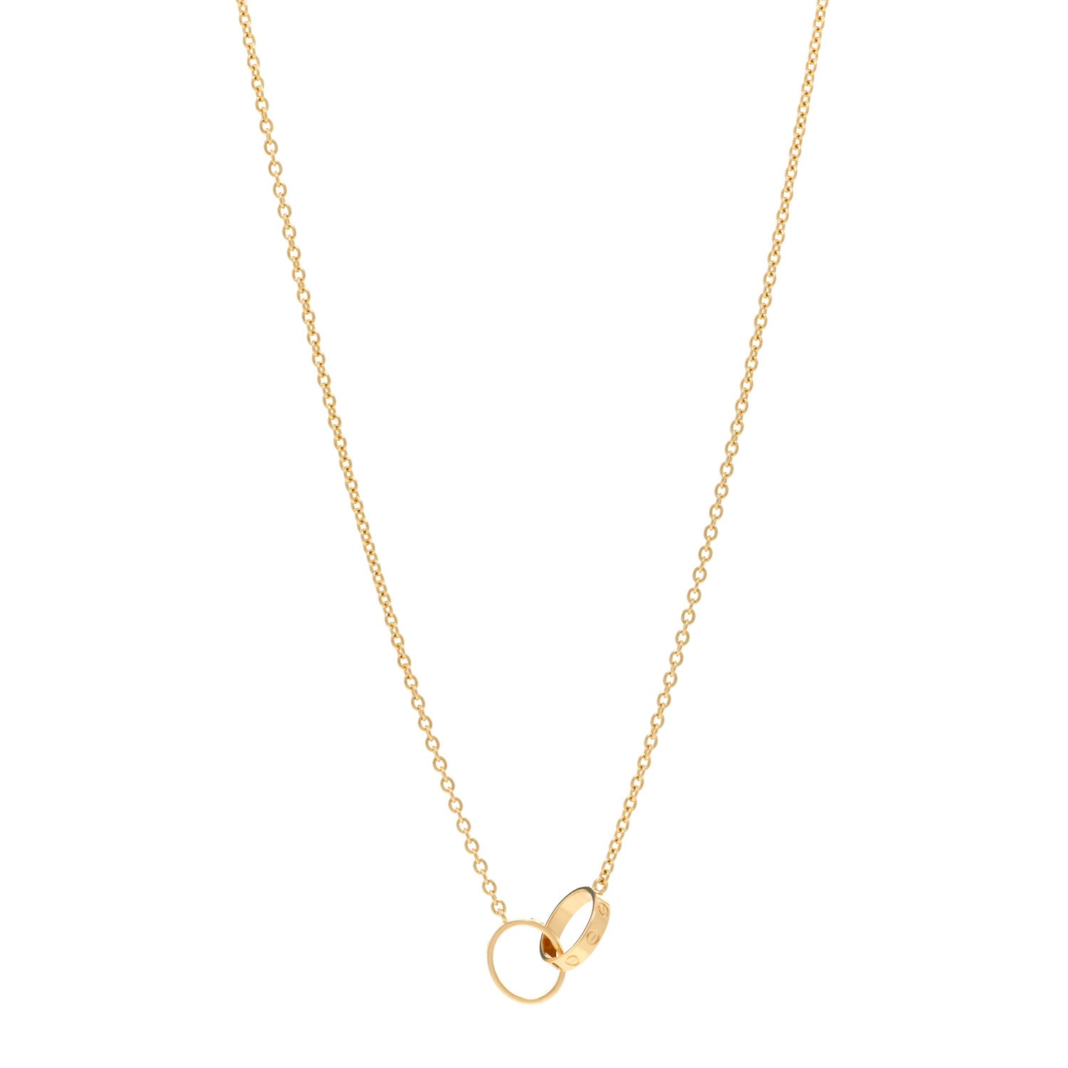 Cartier 18K Yellow Gold Interlocking LOVE Necklace 1 of 5