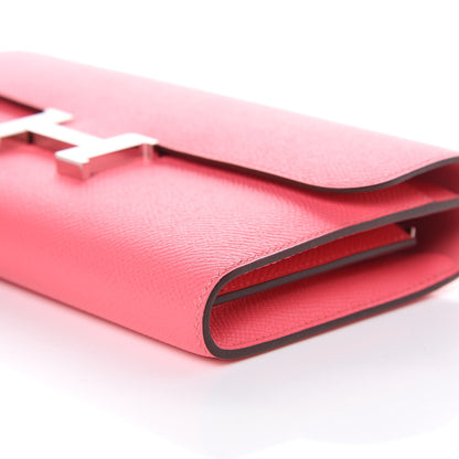 Hermes Epsom Constance Long Wallet Rose Azalee 9 of 10