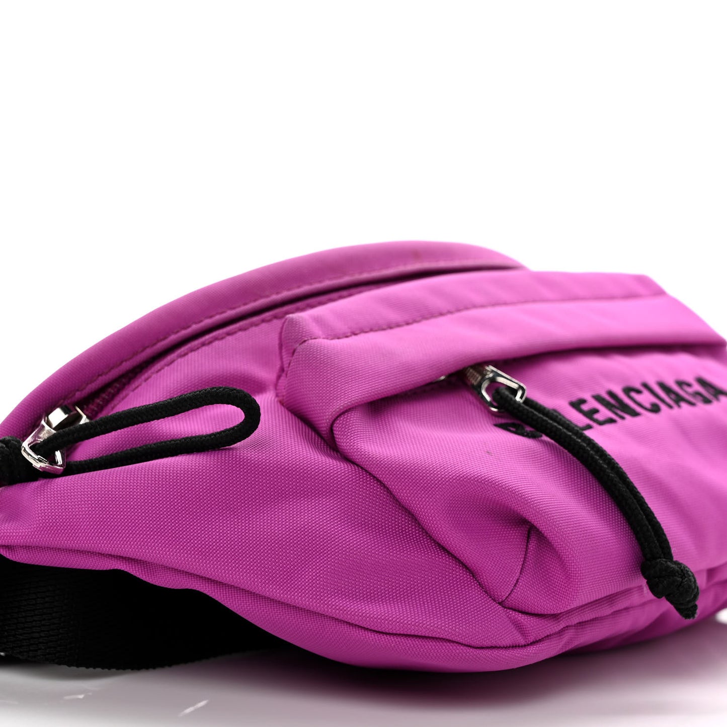 Sport Nylon Logo Embroidered Small Wheel Beltpack Fuchsia Black