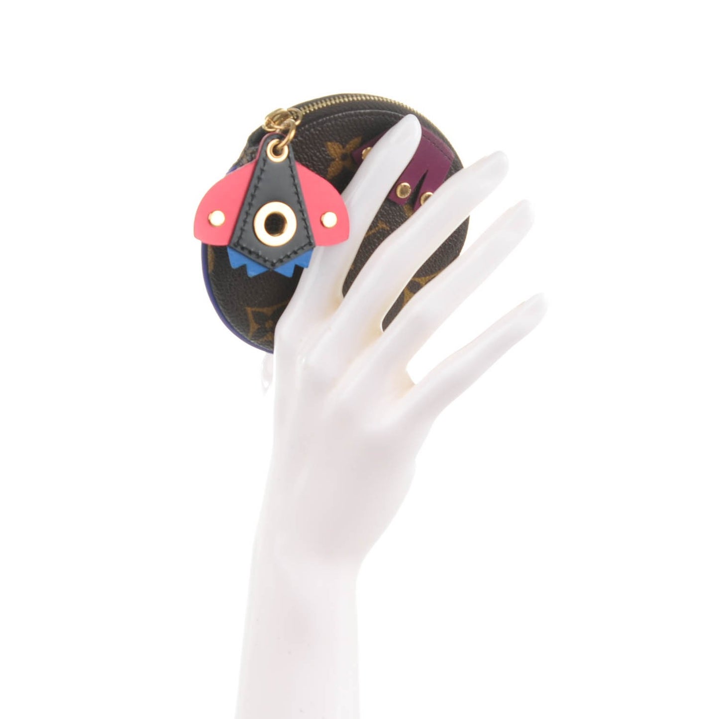 Monogram Totem Round Coin Purse Magenta