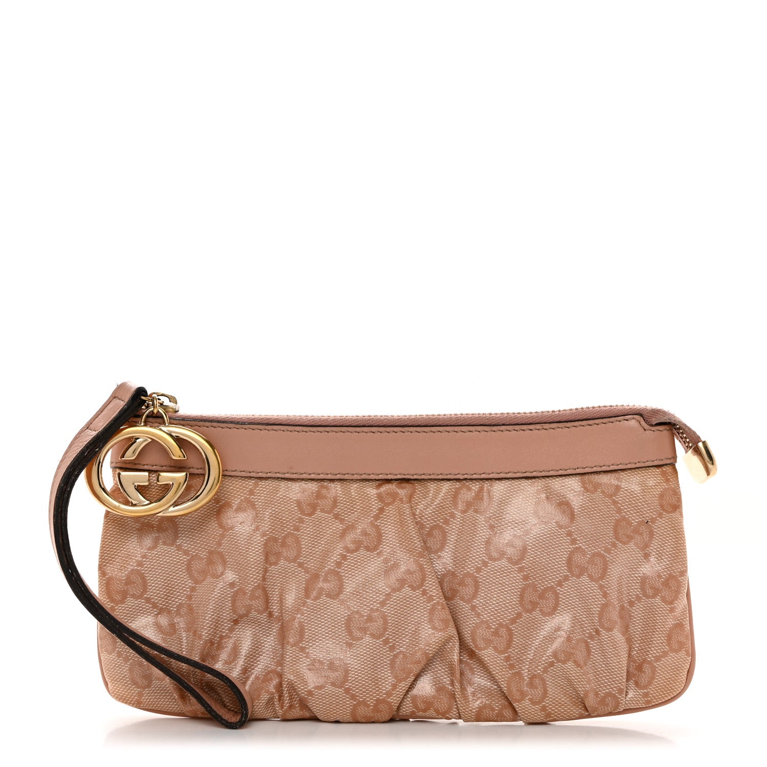 Gucci Crystal Monogram New Britt Wristlet Pink 1 of 10