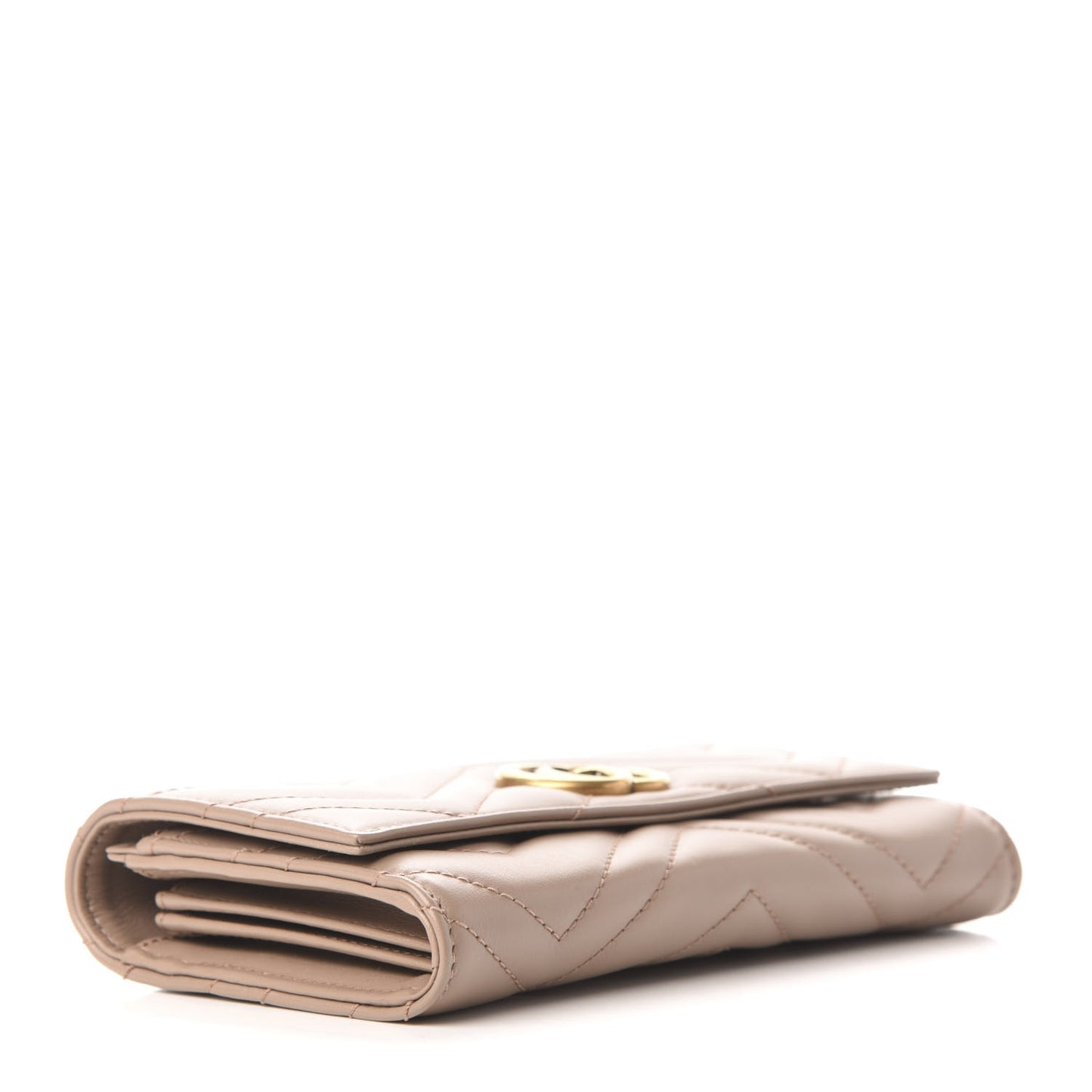 Calfskin Matelasse GG Marmont Continental Wallet Porcelain Rose