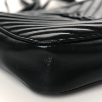 Saint Laurent Calfskin Matelasse Monogram Monochrome Lou Camera Bag Black 8 of 9