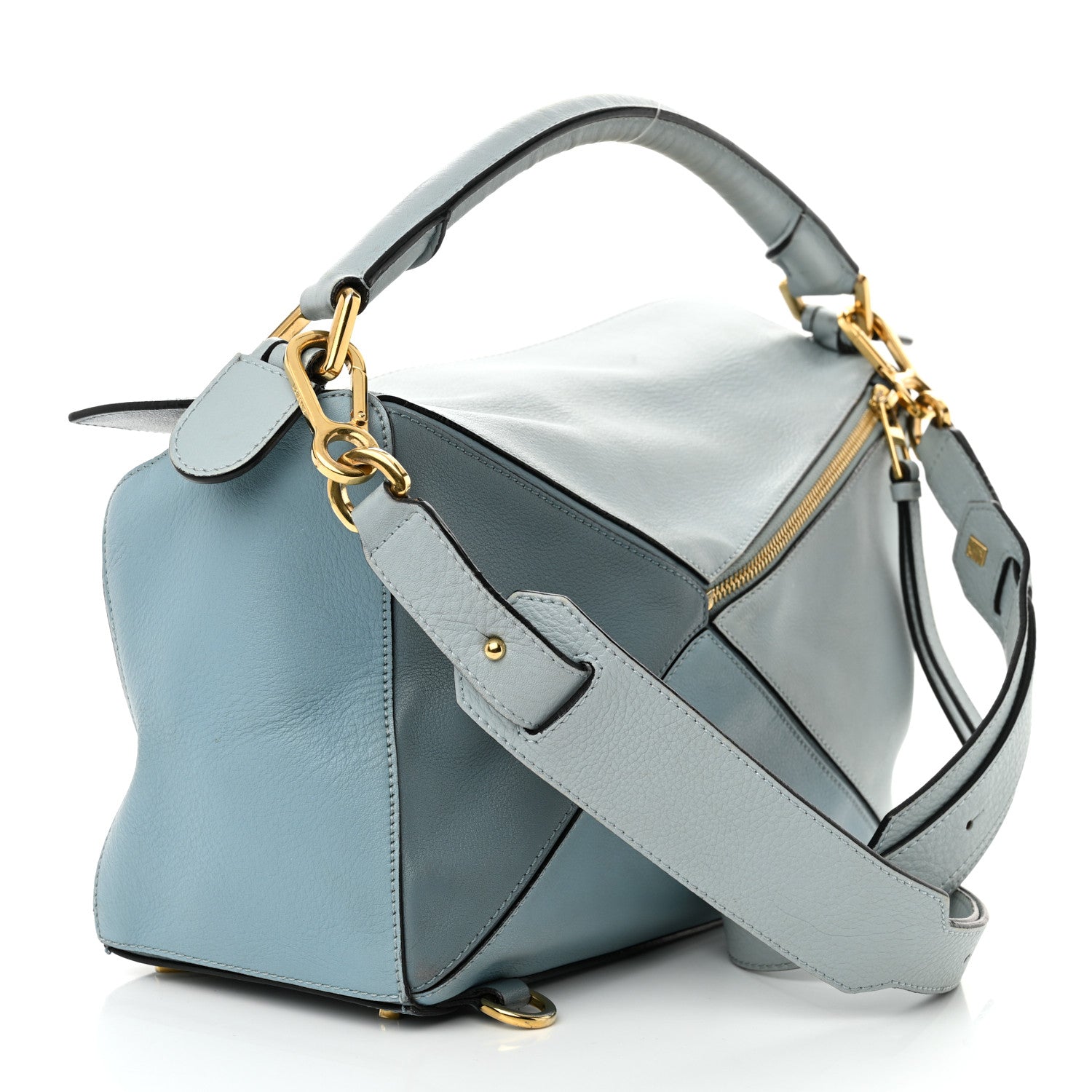 Loewe Calfskin Medium Puzzle Bag Aqua Light Blue Stone Blue 3 of 14
