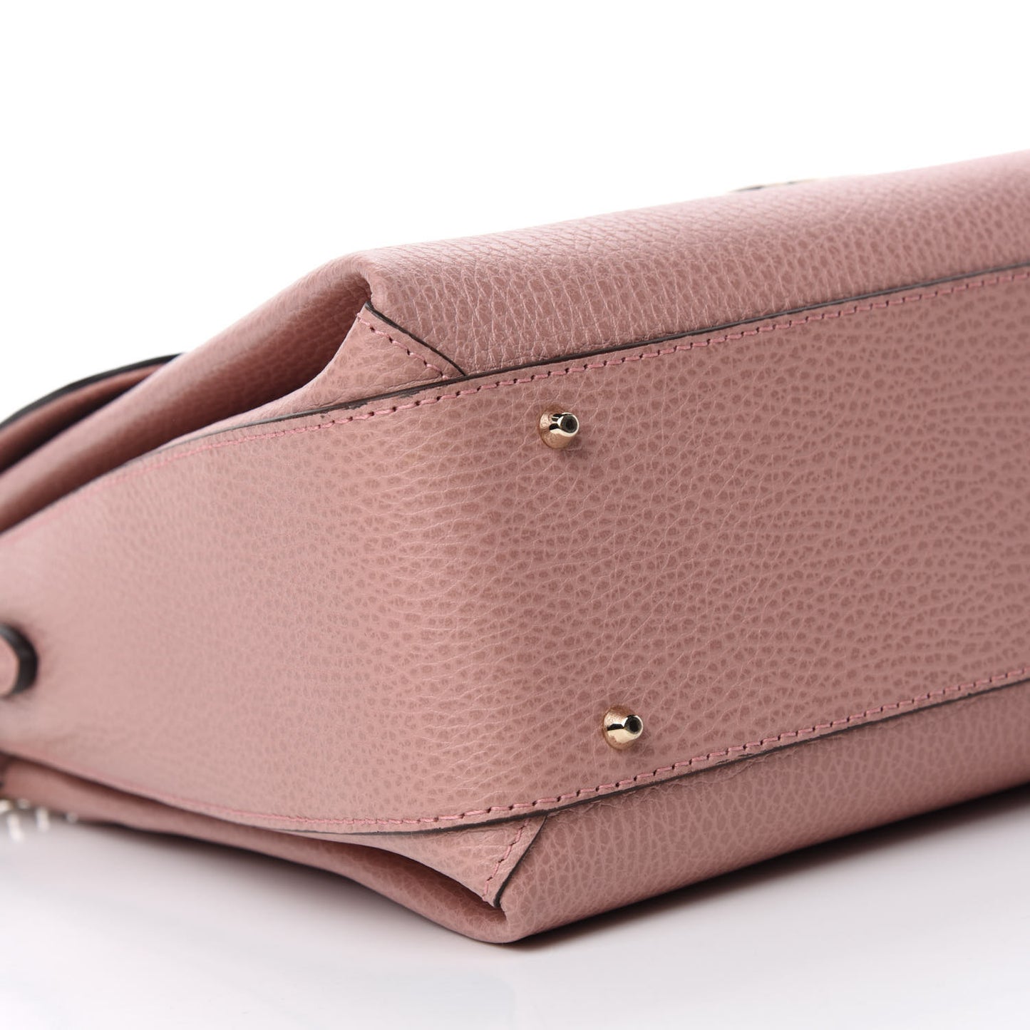 Dollar Calfskin Medium Interlocking G Top Handle Shoulder Bag Soft Pink